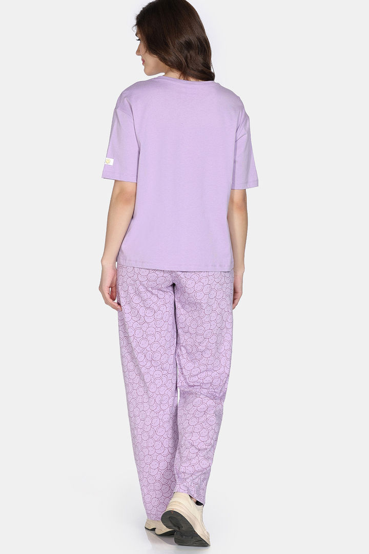 Zivame 2 Mile Fashion Knit Cotton Lifewear Set - Orchid Bloom — image 5